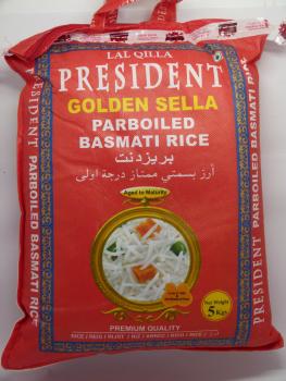 President Golden Sella Parboiled Basmati Rice, Nettogewicht 5kg